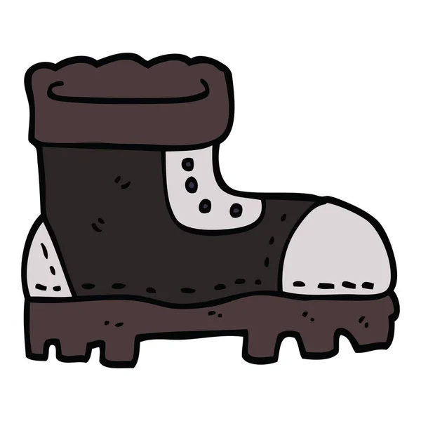 Cartoon Doodle Work Boot — Stock Vector