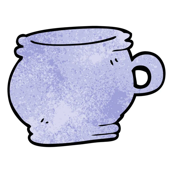 Desenho Animado Doodle Cup Ilustração Vetorial — Vetor de Stock