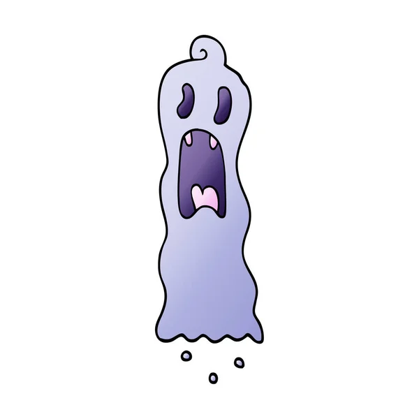 Dibujos Animados Garabato Fantasma Espeluznante — Archivo Imágenes Vectoriales