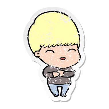 bir mutlu çizgi film çocuk sıkıntılı etiket