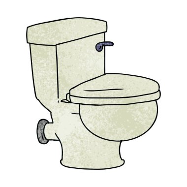 dokulu karikatür doodle banyo tuvalet