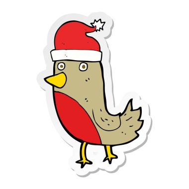 etiket bir karikatür Noel robin