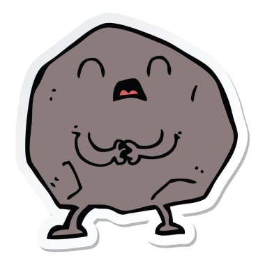 etiket bir karikatür kaya