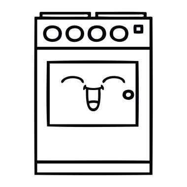 Çizim karikatür mutfak fırın