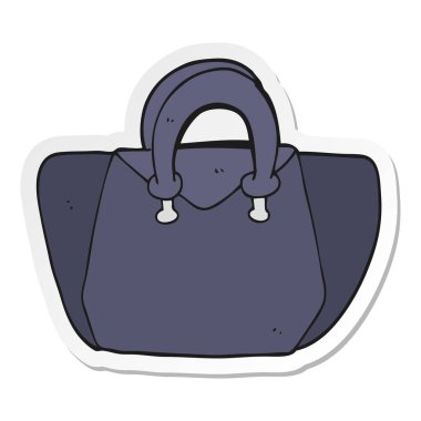 etiket bir karikatür çanta