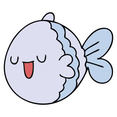 ilginç el çekilmiş çizgi film balık