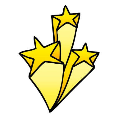 Degrade gölgeli ilginç çizgi film yıldız