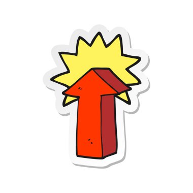 etiket bir karikatür ok