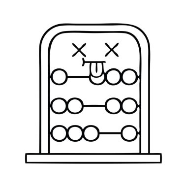 bir abaküs çizim karikatür