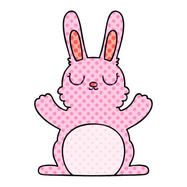 çizgi roman tarzı ilginç karikatür tavşan