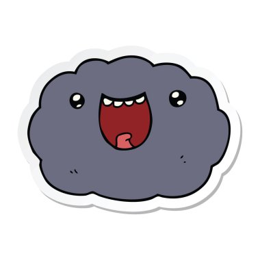 bir karikatür mutlu bulut etiket