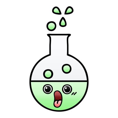 Degrade gölgeli çizgi film tüp