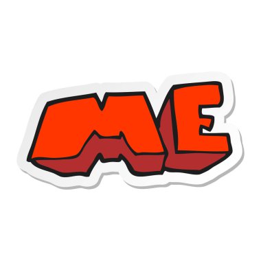 etiket bana sembol bir karikatür