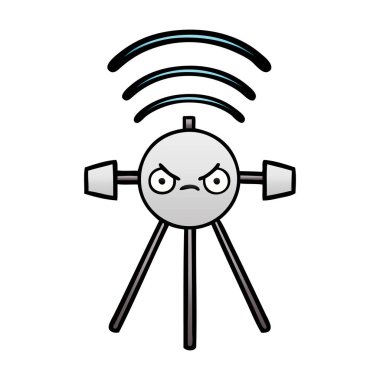 bir uydu degrade gölgeli karikatür