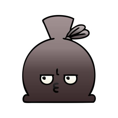 Degrade gölgeli karikatür çuval