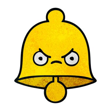 Retro grunge doku karikatür çan