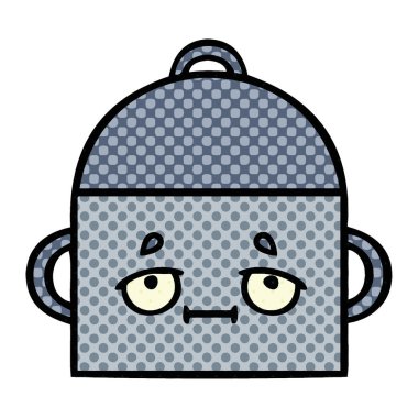 çizgi roman tarzı karikatür bir pişirme tencere