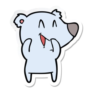 gülen ayı çizgi film etiketi