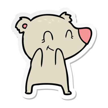 bir dost ayı çizgi film etiketi