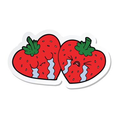 etiket bir çizgi film çilek