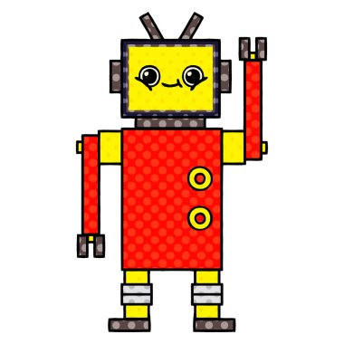 çizgi roman tarzı çizgi film robot