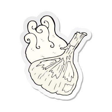 etiket bir karikatür sarımsak