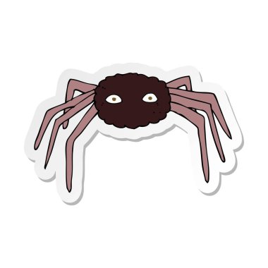 etiket bir karikatür örümcek
