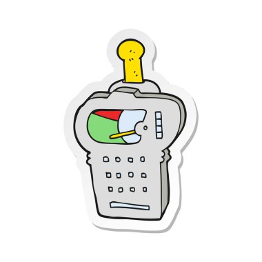 bir çizgi film bilimsel cihazın etiket