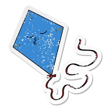 bir çizgi film uçurtma sıkıntılı etiket