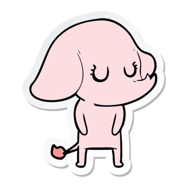 etiket sevimli çizgi fil