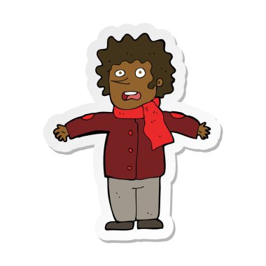 etiket bir karikatür adam şaşırttı