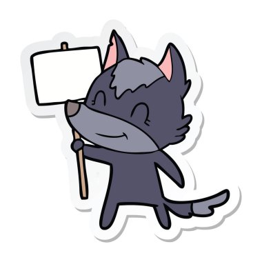 etiket bir dostu karikatür kurt