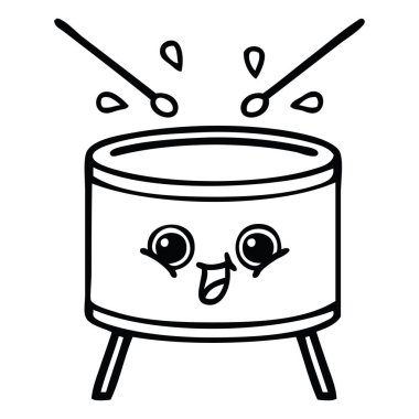 Çizim karikatür davul