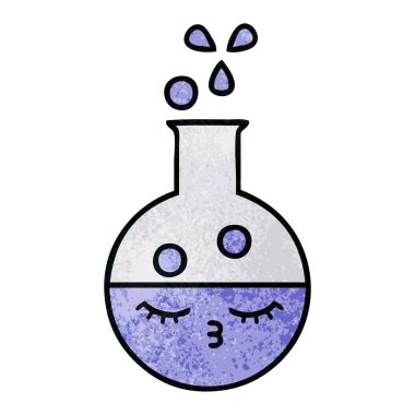 Retro grunge doku karikatür tüp bebek