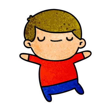 kawaii hoş çocuk, dokulu çizgi film