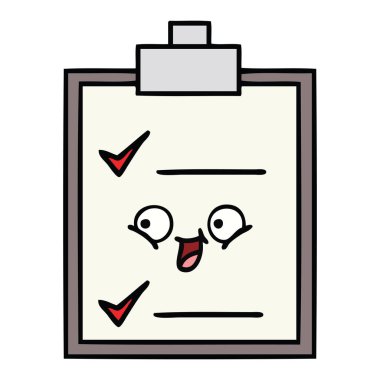 sevimli çizgi bir kontrol listesi