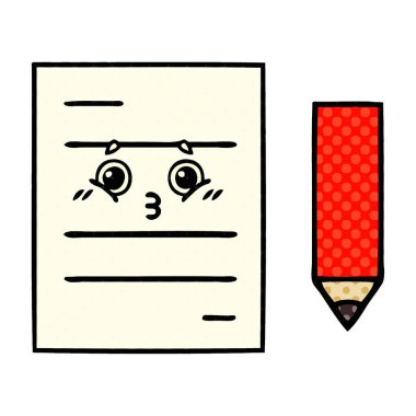 çizgi roman tarzı çizgi film test kağıt