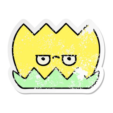 sevimli çizgi su lilly sıkıntılı etiket