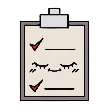 sevimli çizgi bir kontrol listesi