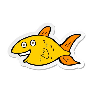 etiket bir çizgi film balık