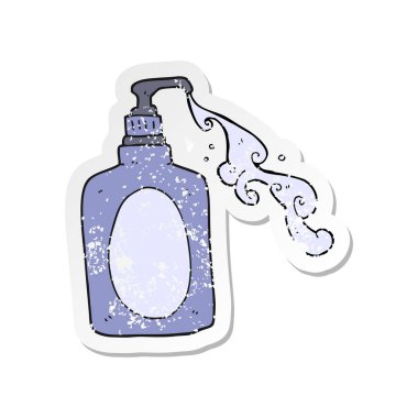 bir çizgi film el sabunu oyuncak retro sıkıntılı etiket