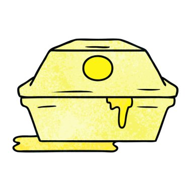 dokulu karikatür doodle lokanta hamburger kabı