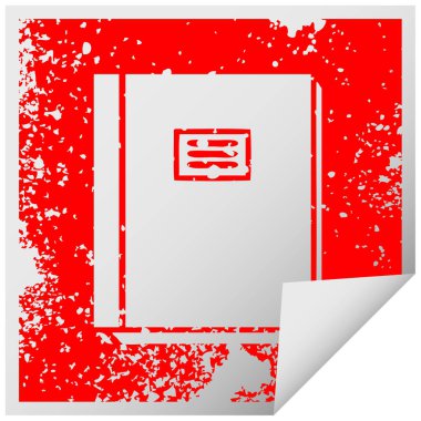 bir çalışma kitabı etiket sembolü peeling sıkıntılı Meydanı