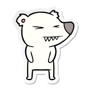 kızgın kutup ayısı çizgi film etiketi