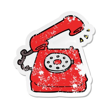 çizgi film eski telefon sıkıntılı etiket