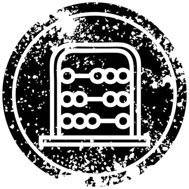 geleneksel abacus sıkıntılı simgesi