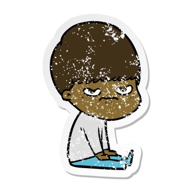 bir çizgi film çocuk sıkıntılı etiket