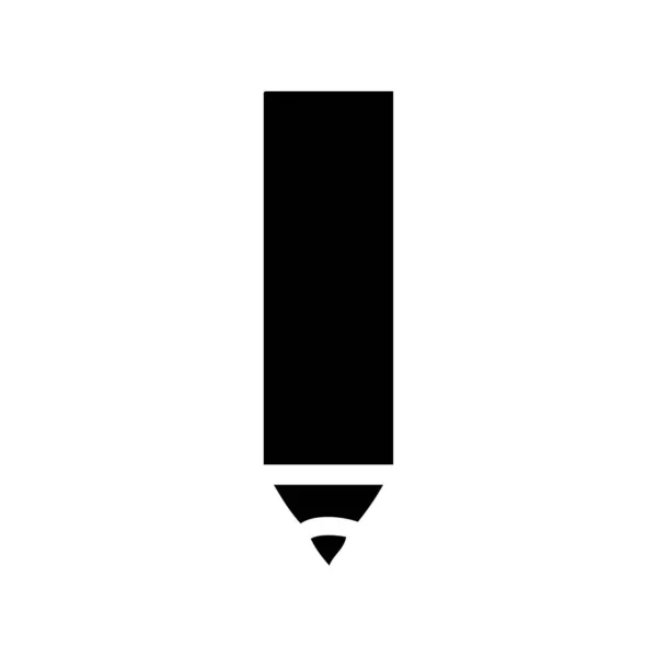 Flat symbol red pencil — Stock Vector