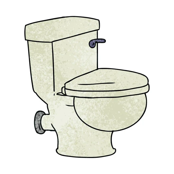 Dokulu karikatür doodle banyo tuvalet — Stok Vektör