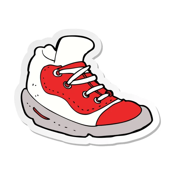 Sticker of a cartoon sneaker — Stock Vector